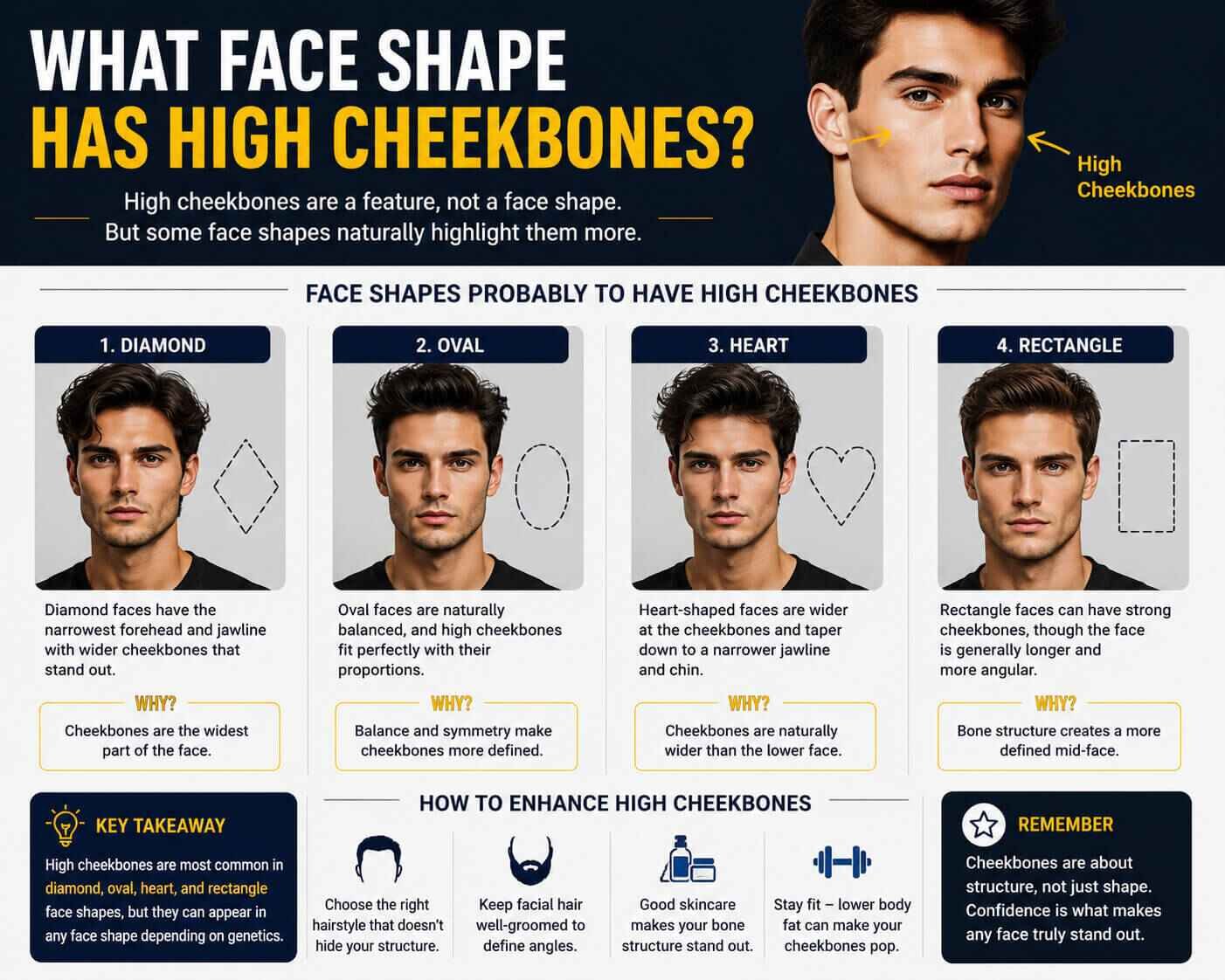 What Face Shape Has High Cheekbones?