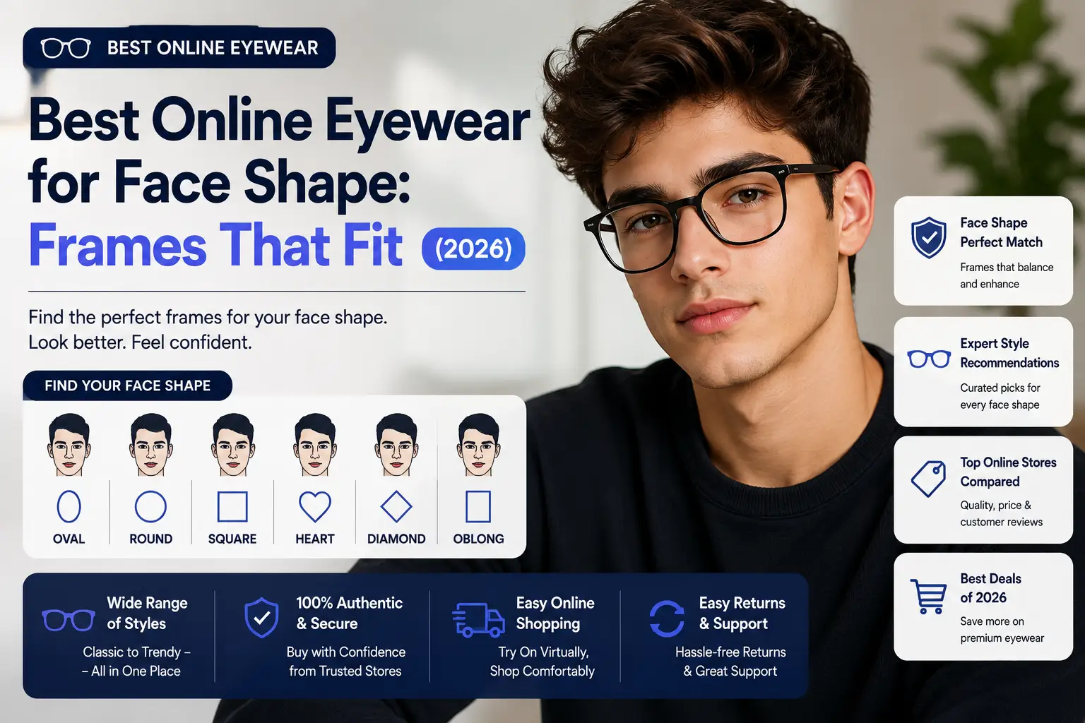 Best Online Eyewear for Face Shape: Frames That Fit (2026)