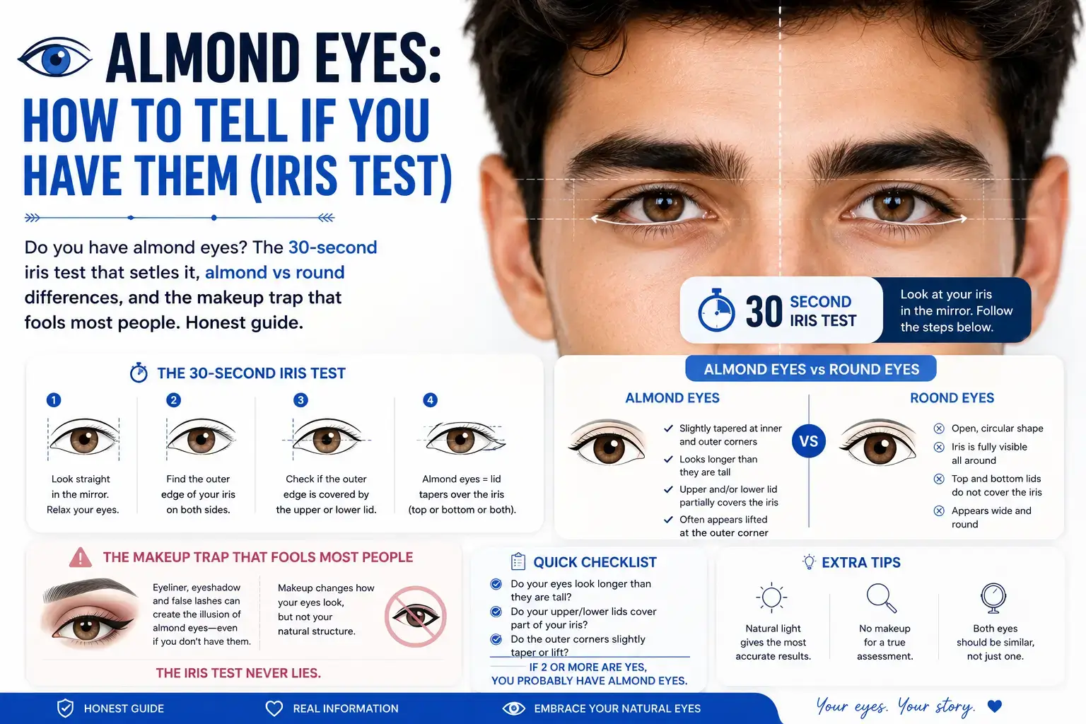 Almond Eyes: How to Tell If You Have Them (Iris Test)